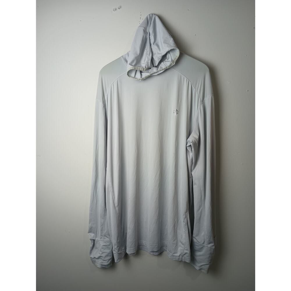 Coolibar Light Gray Long Sleeve Hooded Sun Shirt XXL